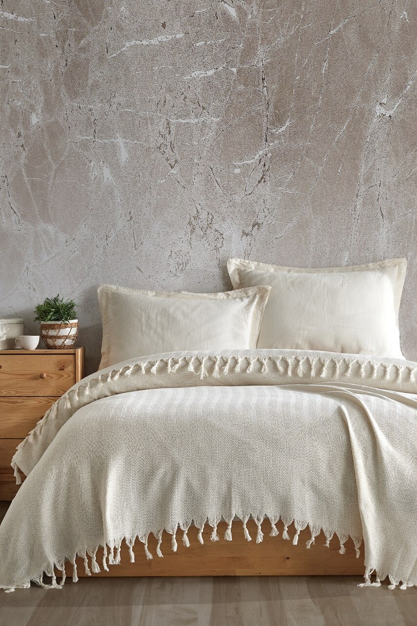 Cuvertura matlasata dubla, L'essentiel Maison, Berlino, Ecru - imagine 3